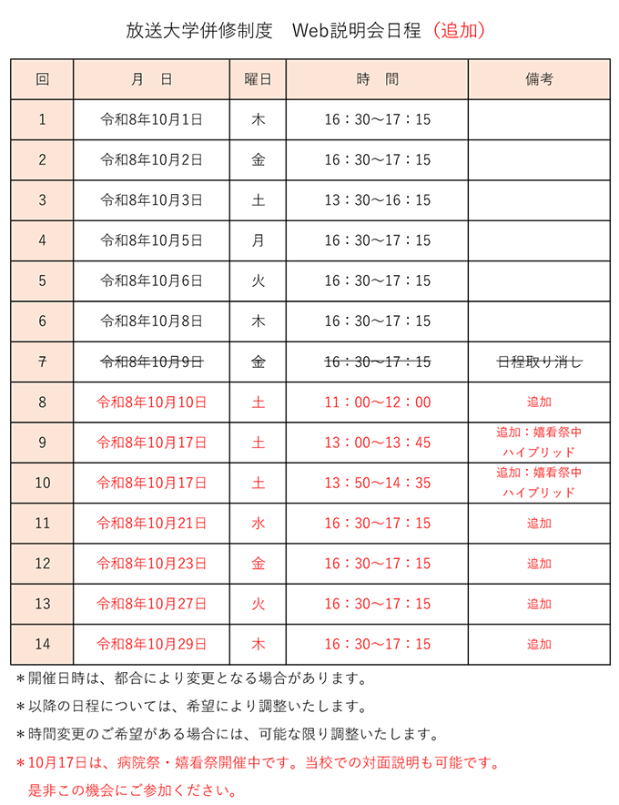 放送大学併修制度説明会